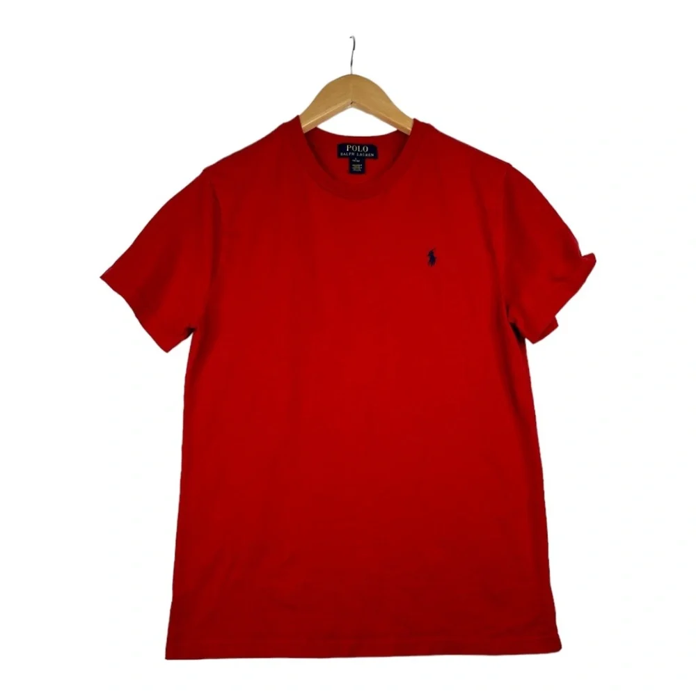 Polo By Ralph Lauren Kids Crew Neck Red Shirt Size L 14-16